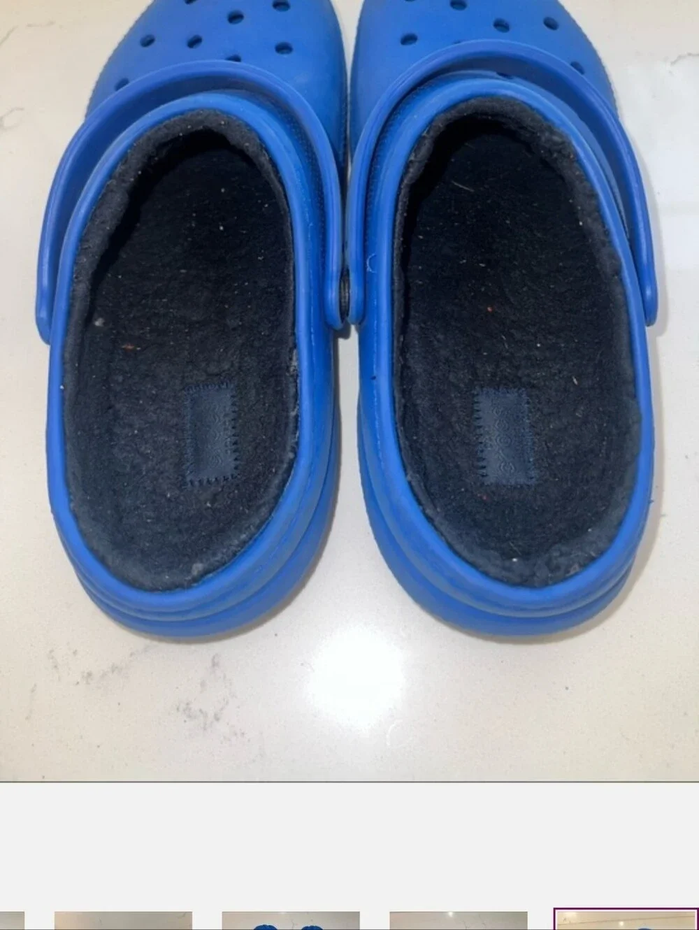 CROCS Kids Lined Clog in Bright Blue